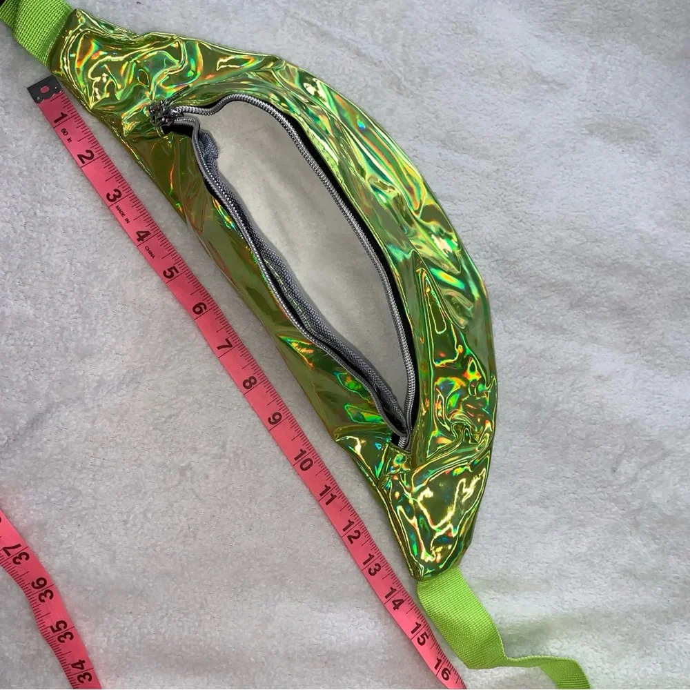 New Unisex Neon Holographic Adjustable Waist Sling Bag Fanny Pack (color choice) - Picture 12 of 12